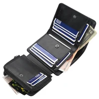 New Leather Men Wallets High Quality Zipper Short Desigh Card Holder Male Purse Vintage Coin Holder Men Wallets 1