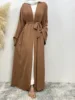 Chog omenRamadan Simple Open Abaya pour femmes, Dubaï, Turquie, Kaftan musulman pour femmes, Kimono, Robe modeste, Caftan Marocain, Vêtements Islamiques