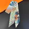 New Fashion All-match Korean Version Mayan Jungle Animals silk scarf Twill Long Strip Small Scarf Tie Bind a bag Ribbon Streamer 4