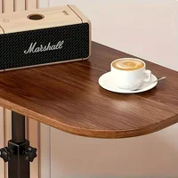 Adjustable height table - with wooden tabletop, portable sofa side table, suitable for coffee, office, and indoor/outdoor use 2
