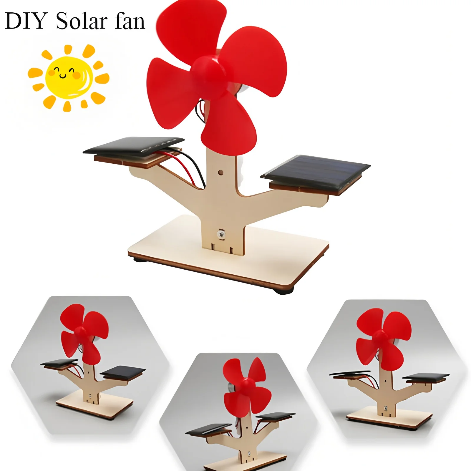 พัดลม DIY พลังงานแสงอาทิตย์ ของเล่น STEM สำหรับเด็ก