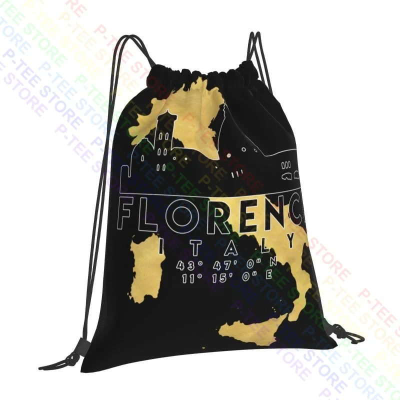 Mappa Firenze Borse Con Coulisse Borsa Da Palestra Bookbag Softback Eco Friendly Grande Capacità