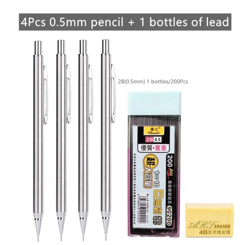 Set Matite Meccaniche Mr. Pen - 5 Misure (0.3, 0.5, 0.7, 0.9, 2 Mm) Con