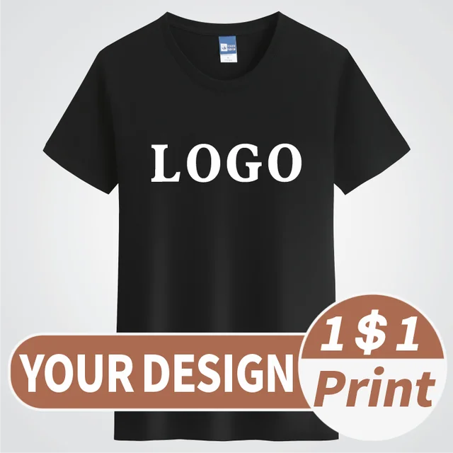 Premium Custom Cotton T-Shirt for Men - Personalized Logo Printing, Embroidery Design, Advertising & Branding Shirt