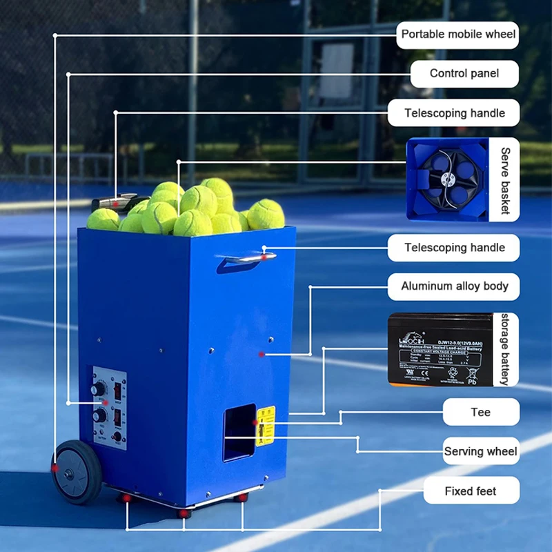 Machine à lancer de balles de Tennis, Portable et automatique, commande à  distance via application Mobile, TS-06 - AliExpress
