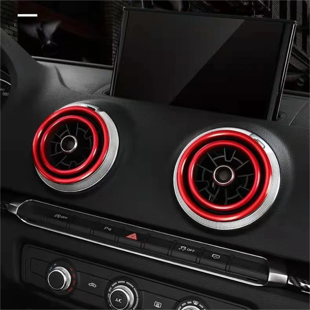 Für Audi A3 8V RS3 S3 2014-2019 Auto Air Vent Kreise Konsole Inneren Ring  Innen Zubehör Auto styling Klimaanlage Abdeckung - AliExpress