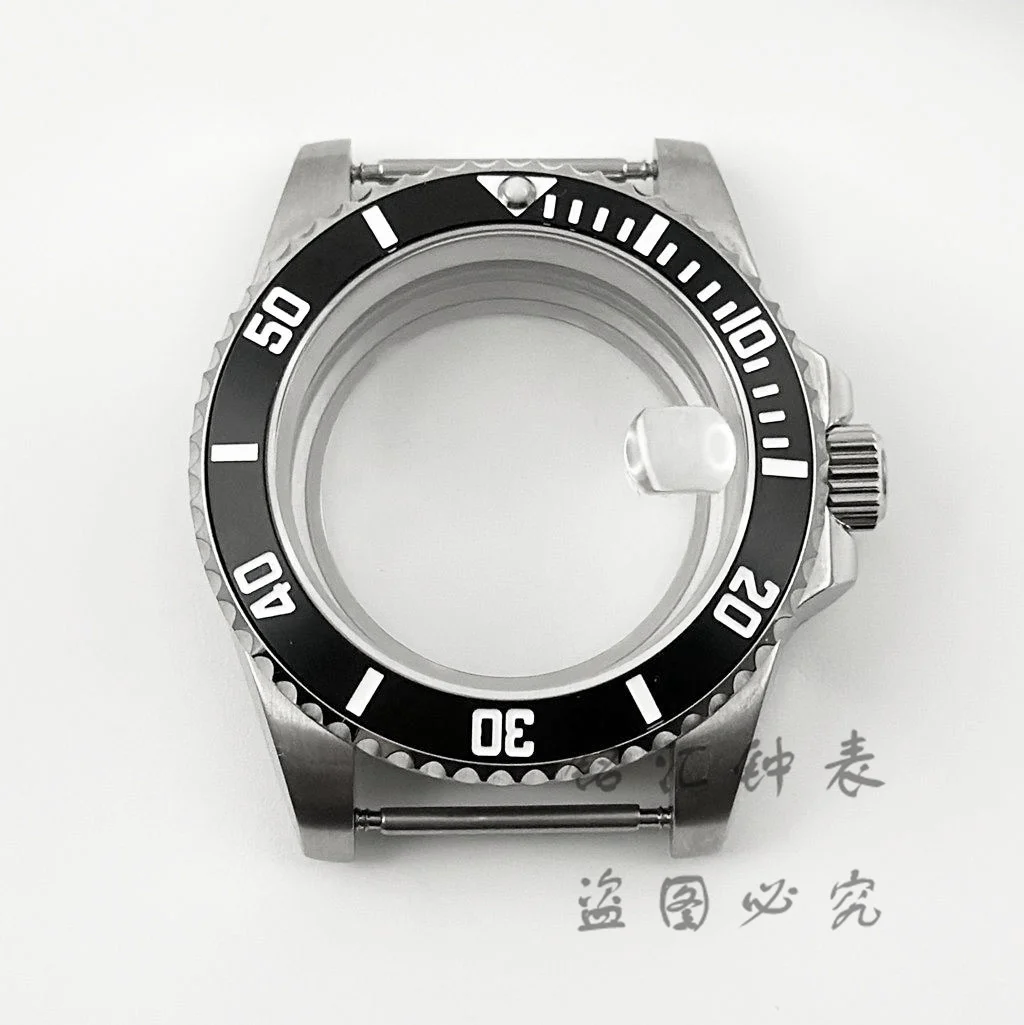 High-Quality 40MM GMT Watch Case with Aluminum Bezel, Stainless Steel Finish