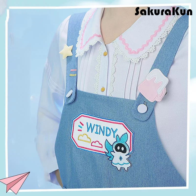 Venti Cosplay Costume Game Genshin Impact Suit Spring Outing Sweet Lovely Uniform Activity Party Role Play Clothing Cos Full Set