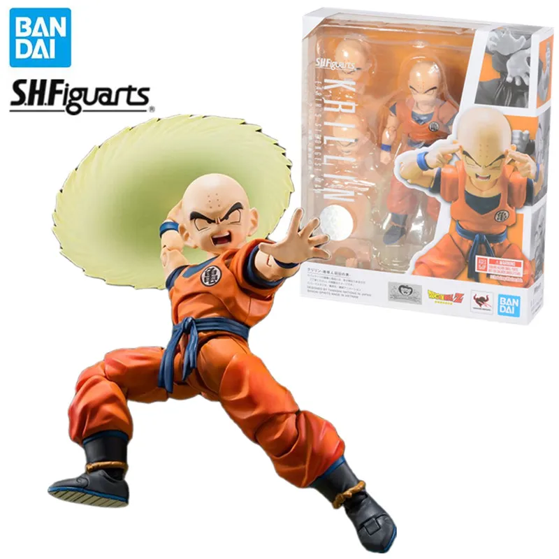 

BANDAI Original S.H.Figuarts Dragon Ball Z Kuririn Strongest Earthman PVC Movable Model Action Figurine Collection Xmas Gift Toy