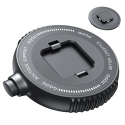 Versatile Magnetic Snap Phone Mount - 360° Rotating, Universal (Black)