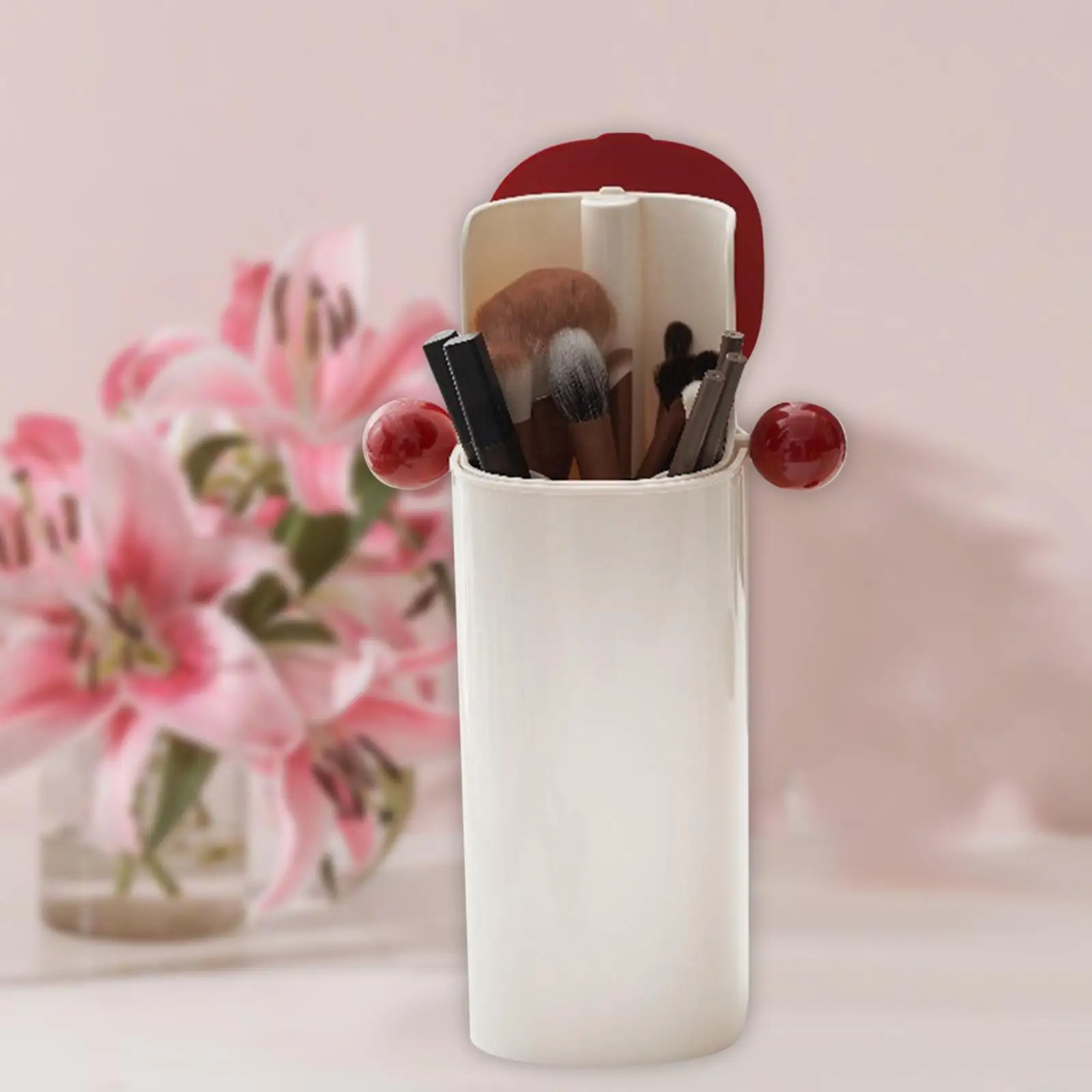 Makeup Organizer Multi Grids Cosmetic Storage Organizer Make up Holder Display Case for Bedroom Desk Dresser Bathroom Vanity