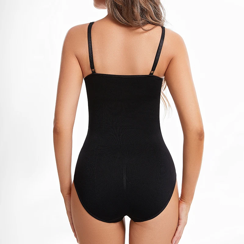 Description Picture 4 of itemWomen Classic Solid Color Shapewear Tight-fitting Suspension Hip Lift Tummy One-piece Set With Open Seam Waist Sculpting Briefs