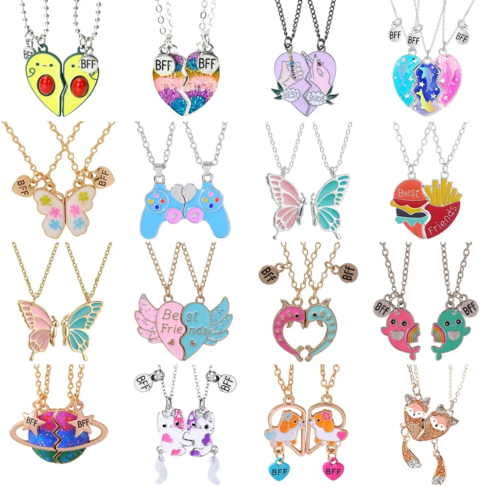 Cute Cat Heart Magnet Necklaces for Women Girls Kawaii Best Friends Neko  Doggy Animal Pendant Chain BFF Friendship Jewelry Gifts - AliExpress