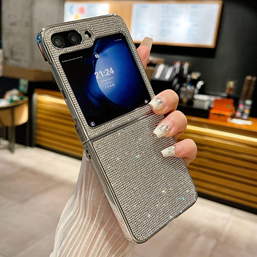 Luxury Diamond Electroplate Glitter Shockproof Rhinestone Thin Phone Case
