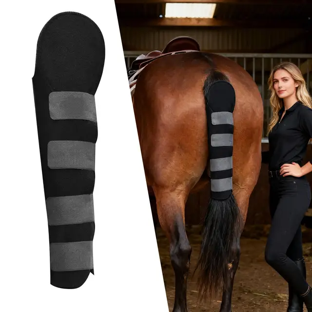 Horse Tail Protector Equine Protective Accessories Breathable Equine Tail Guard For Turnout Outing Stable Racing Competition 4