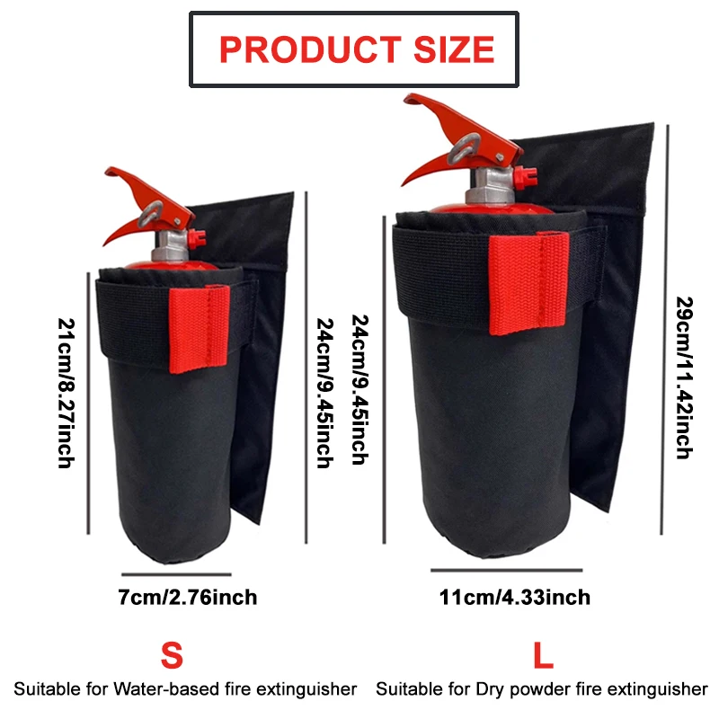 Durable Oxford Fabric Fire Extinguisher Organizer - Trunk Storage Bag & Seat Back Holder
