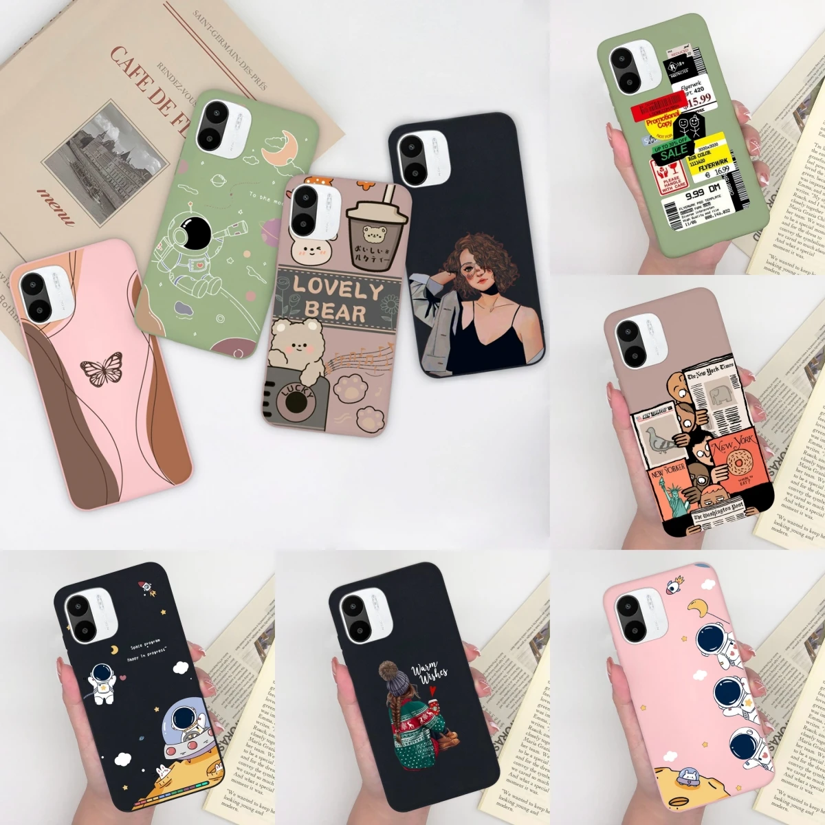 Per Xiaomi Redmi A1 2022 A2 A1Plus 2022 A2 Plus Custodie Cute Astronaut Matte Shell Per Redmi A1 2022 A2 A1 Plus 2022 A2 Plus Coque