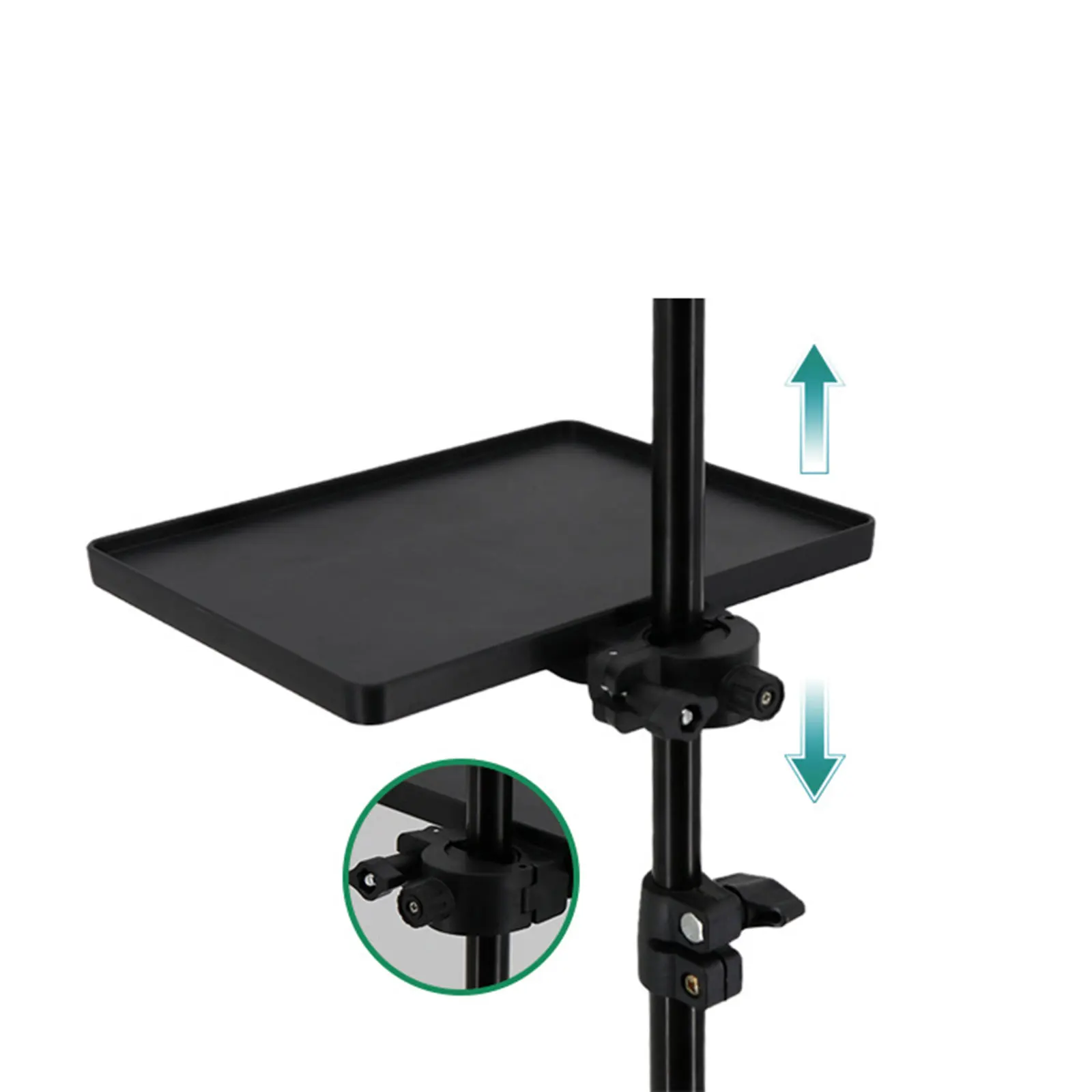 Sound Card Tray Stable Bracket Microphone Stand Tray Universal Mic Stand Holder Clamp Clamp On Shelf for Recording Tripod microphone stand