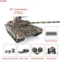 1/16 HENG LONG 7.0 Customized Russia T90 RC Tank 3938 360° Turret Metal Wheels Gearbox Bearing Tracks BB Shooting Toys TH17869 1