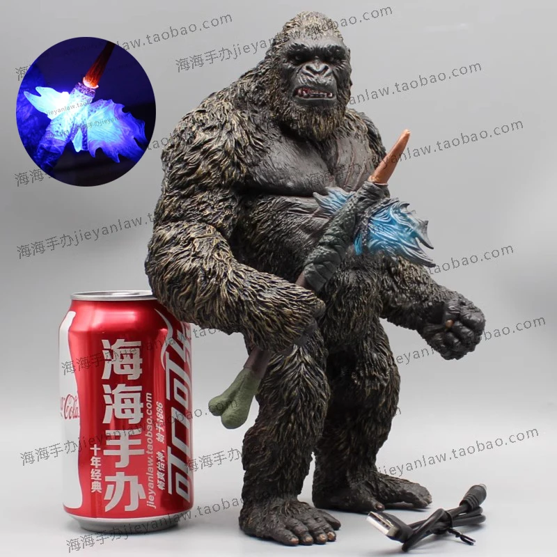 

Фигурки героев аниме King Kong Godzilla Vs Kong, экшн-фигурки из ПВХ с подсветкой, 26 см, подарок