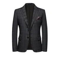 Men 2023 New Advanced Fashion Business Handsome Fashion Casual Four Seasons  Polyester  Mens Blazer Jacket  Regular  Blazers 1