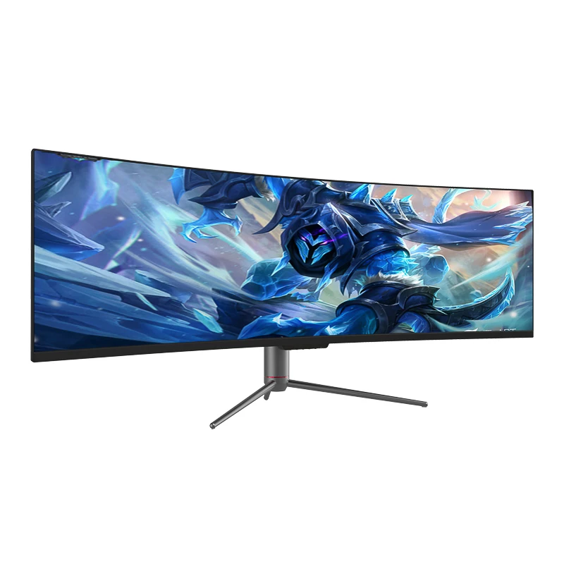 Monitor de jogo computador curvo 49 Polegada ultra largura 144hz 4k ...