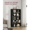 Bookshelf, 31.5 Inches Wide, 5-Tier Open Bookcase with Adjustable Storage Shelves, Floor Standing Unit, Ebony Black Bookshelf 4