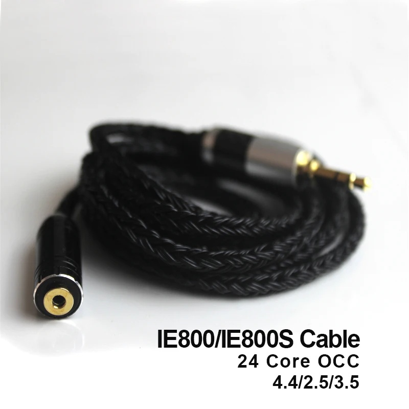 

for IE800 IE800S Cable 3.5mm 2.5mm 4.4mm Balance 24 Core Silver Plated OCC Earphone Cable Sennheiser