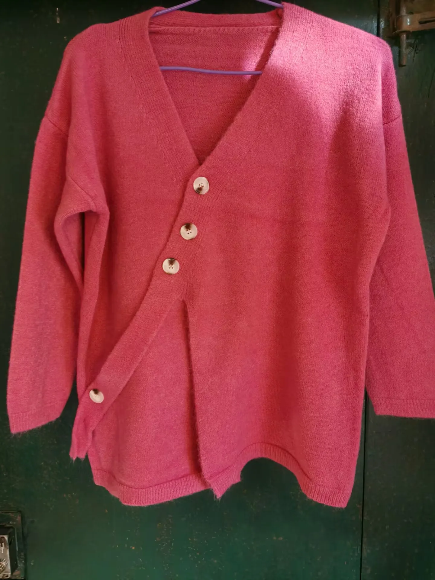 Korean Style V-neck Casual Maternity Sweater Knitted Jackets Long Sleeve Plus Size Pregnant Woman Coats Loose Casual Cardigans