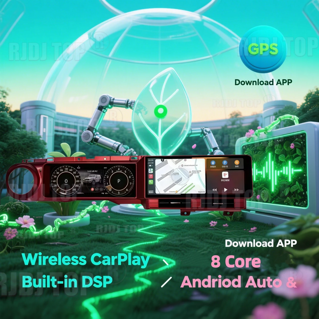 Para Jeep Wrangler JL 2018-2023 nueva actualización pantalla de 12,3 + 12,3 pulgadas Android Multimedia Radio LCD tablero Digital Cluster Carplay 1