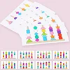 Montessori Wooden Toys Color Shape Matching Puzzle Game Colorful Beaded Color Cognition Early Educational Toys For Kids 2