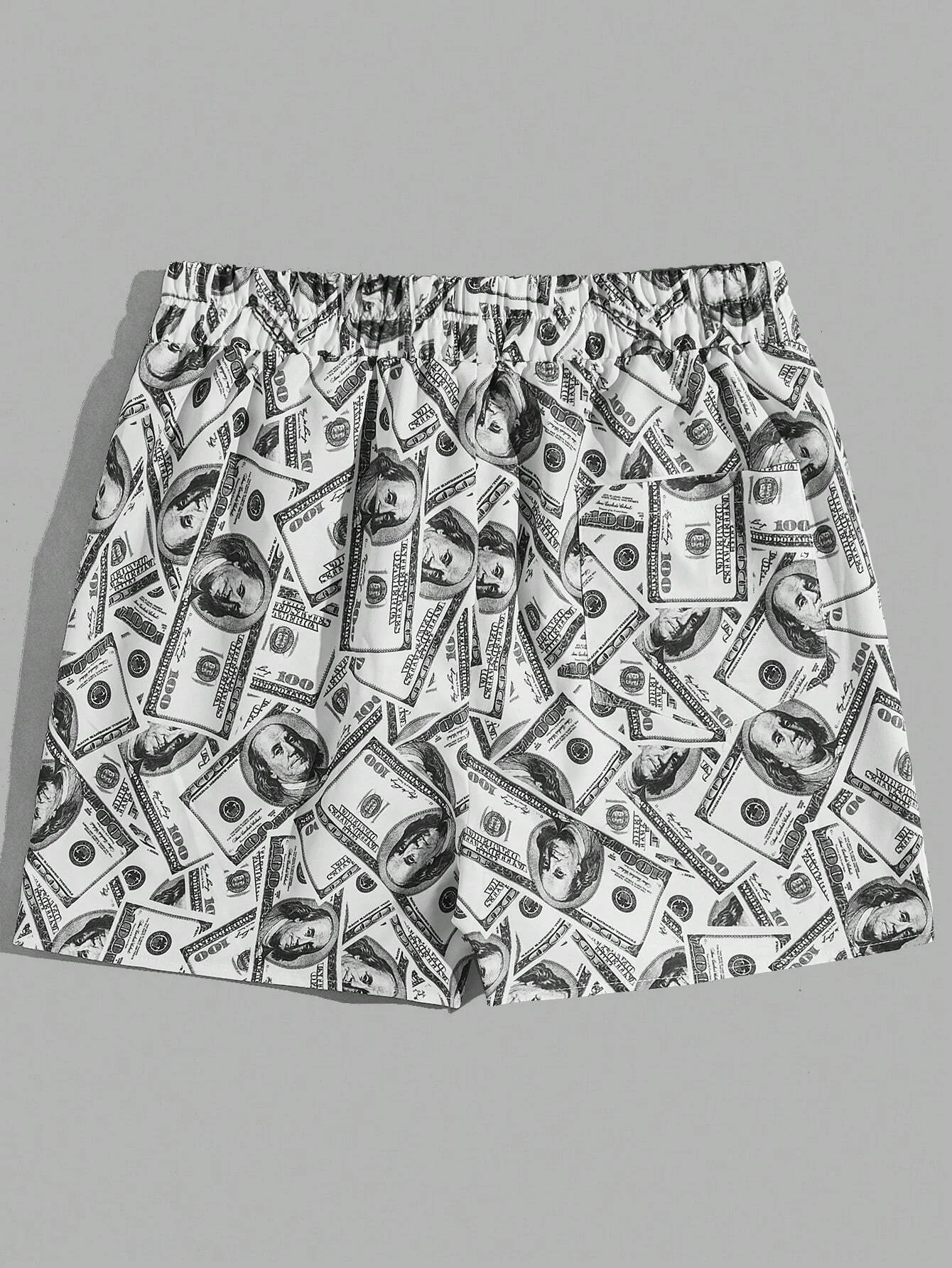 Funny Men's Beach Shorts Summer New Hawaii Dollar Drawstring Men's swim Trunks Elastic Waist 3D Print Gradient Breathable Shorts 2