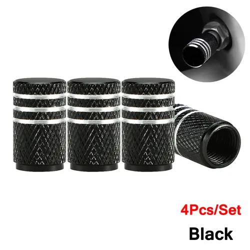 DSYCAR 4Pcs Silver Car Tire Valve Stems Cap Knurling Style Tire Valve Cap Aluminum Tire Wheel Stem Air Valve Cap for US Schrader - Image 10