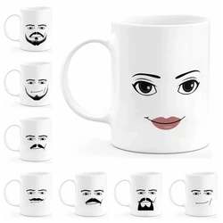 Game Inspired man Face Mug Funny Men or Woman Faces Coffee Mug Cute Gamer Birthday Gift Back To School Mug