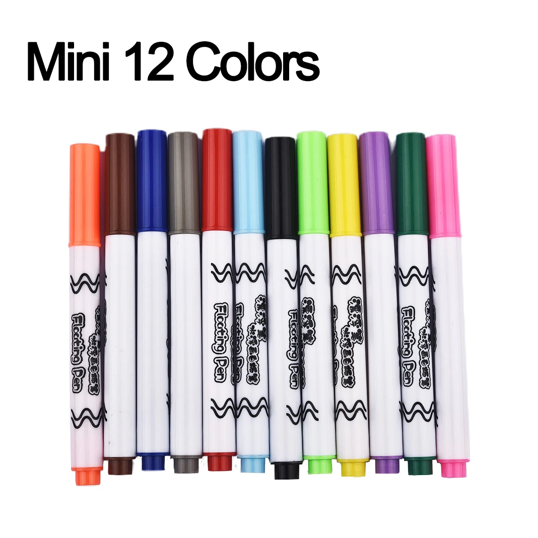 8/12 Colors Floating Magical Water Painting Pen Whiteboard Magic Waterpen  Kids Educational Learning Creation For Children's Toys - Drawing Toys -  AliExpress