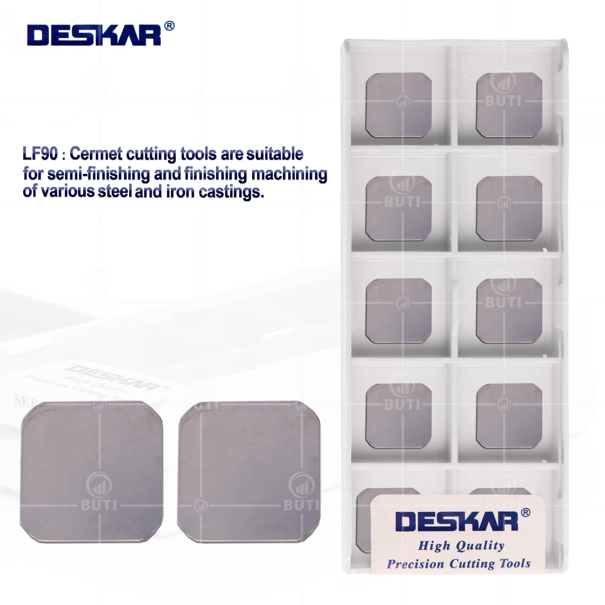 DESKAR 100% Original SEEN1203AFTN LF90 High Quality Turning Tools Parts CNC Lathe External Turning Tools Cermet Cutting Inserts r245 12t3m pm 4240 1025 1030 cermet grade turning tools cnc lathe cutting tools carbide inserts metal r245 turning inserts