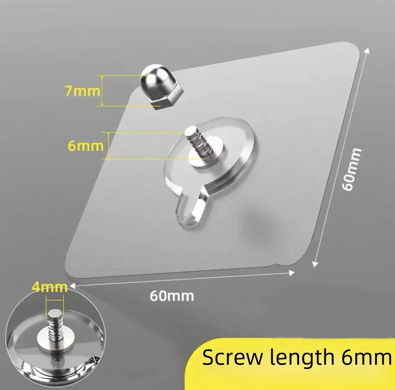 6*6 screws exposed 6MM