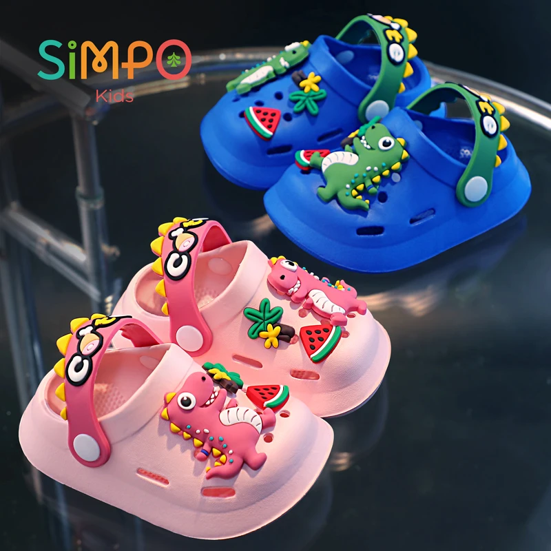 Adorable Dinosaur-Themed Lightweight Kids' Sandals with Colorful Accessories
