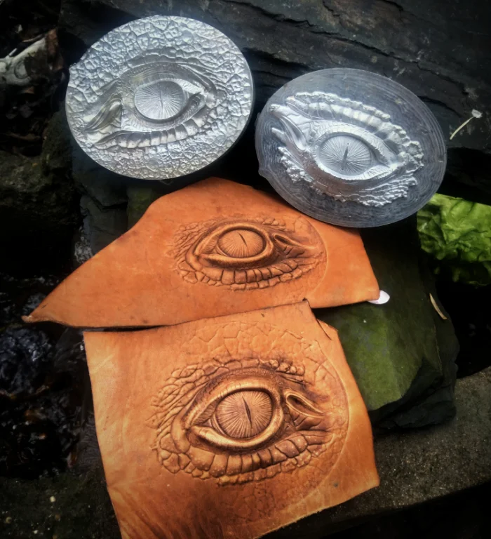 Metal Dragon's Eye leather embossing mold Three-dimensional yin and yang mold Dragon's eye metal embossing leather craft stamps