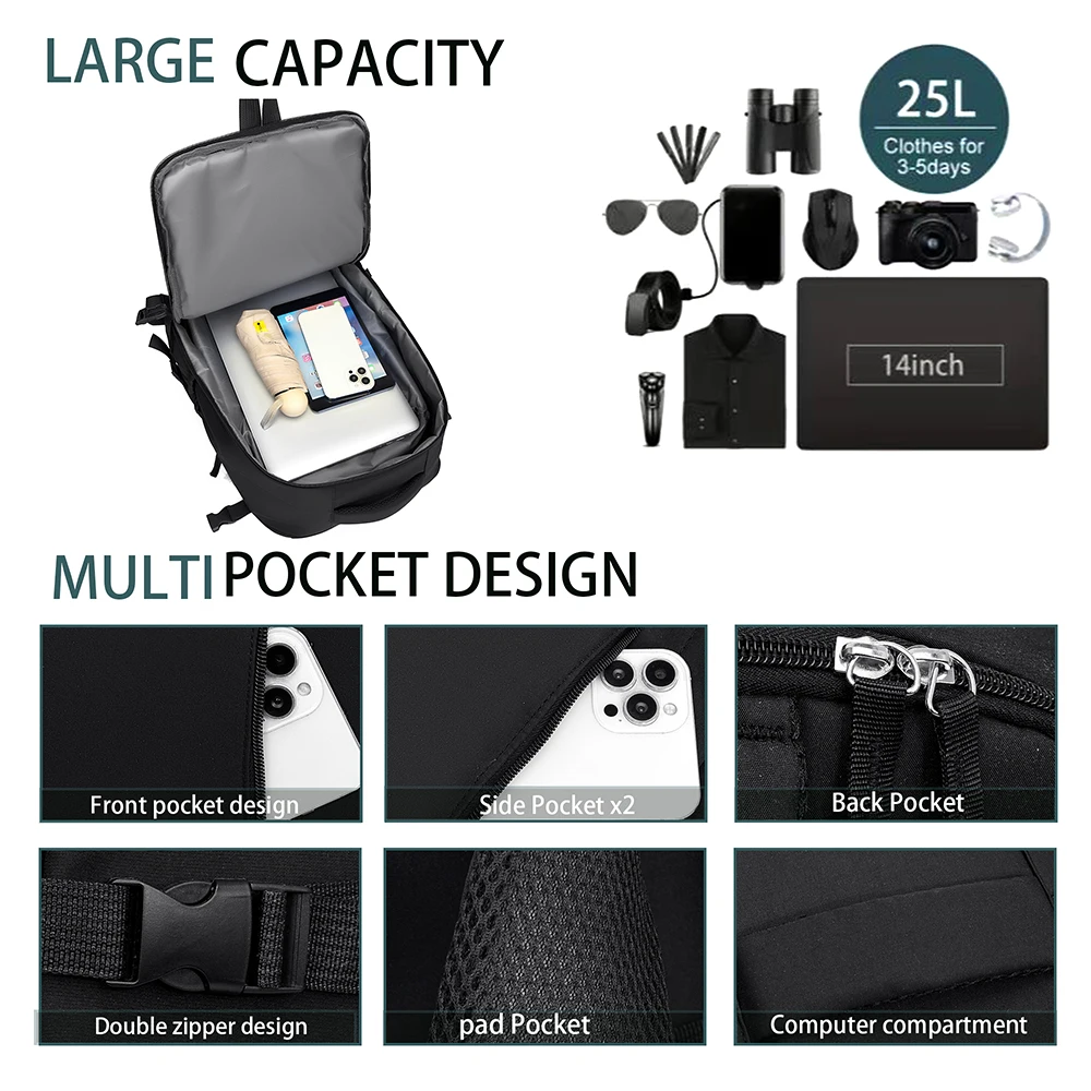 Multifunctional Large Capacity Travel Backpack