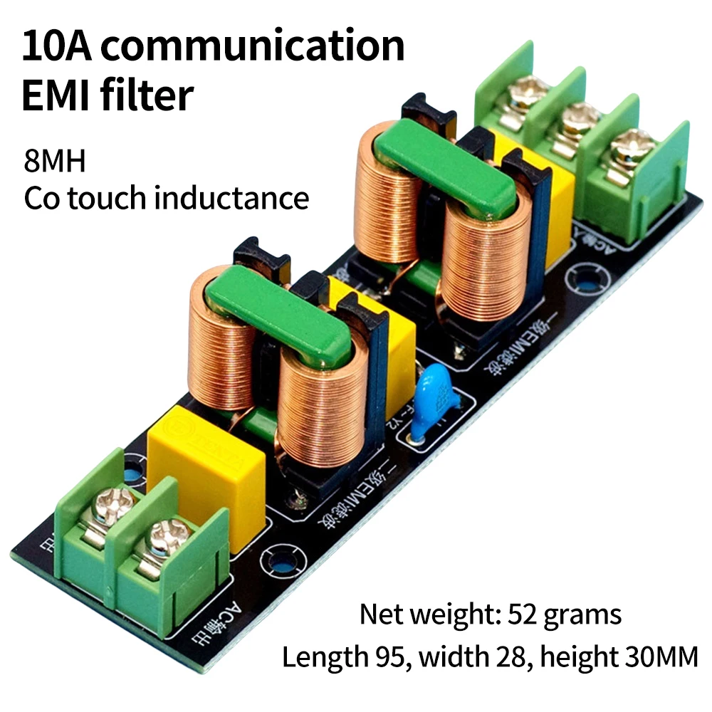 2A 4A 10A 18A AC EMI Filtro di alimentazione AC Modulo filtro ad alta frequenza Anti-interferenza elettromagnetica Filtraggio Componente DC - Image 4