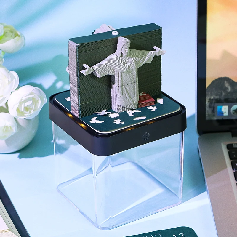 3D-agenda 2026, 3D-notitieblok, tafelkalender, notitieblok met licht en 3D-agenda 2026, 3D-notitieblok, tafelkalender, notitieblok met licht en