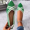 Autumn Women Casual Shoes for Woman Slip-on Pump Knit Single Flat Shoes Breathable Pointed Head Ladies Cloth Loafers Size 43 1