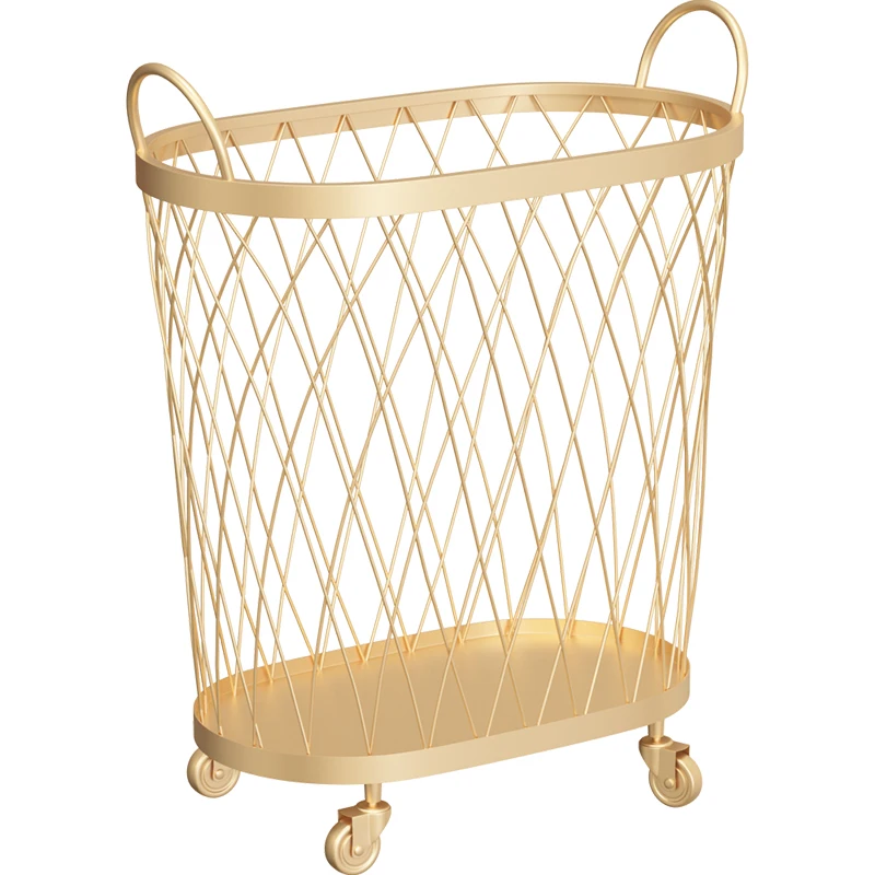 

Laundry basket household laundry basket Dirty laundry basket living room storage basket metal storage rack can be moved