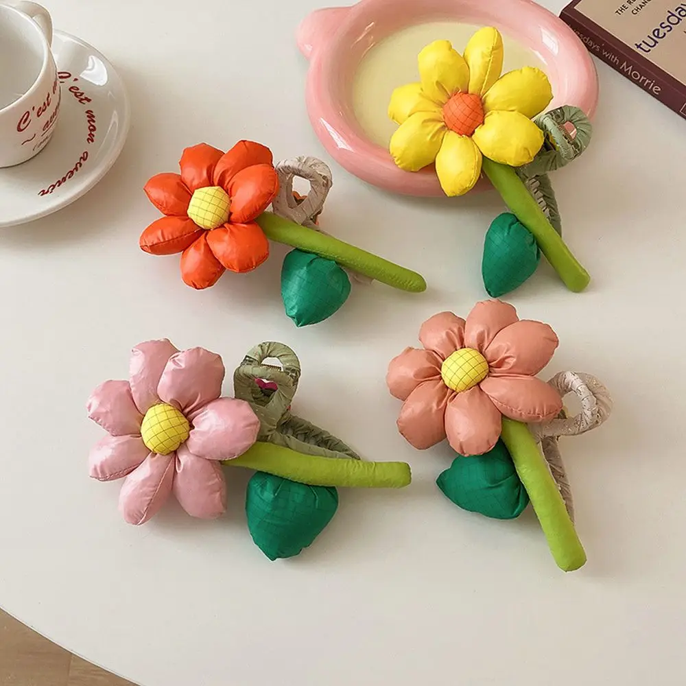 

Sweet Cute Letter Hairgrip Flower Headwear Korean Ponytail Holder Hair Crabs Clip Shark Clip Women Hair Claws