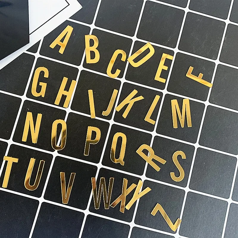 Goldene „Happy Birthday“ Tortenaufsätze – 6 Stück, Acryl, Doppelseitig Spiegelnd, Für Kuchen & Cupcakes