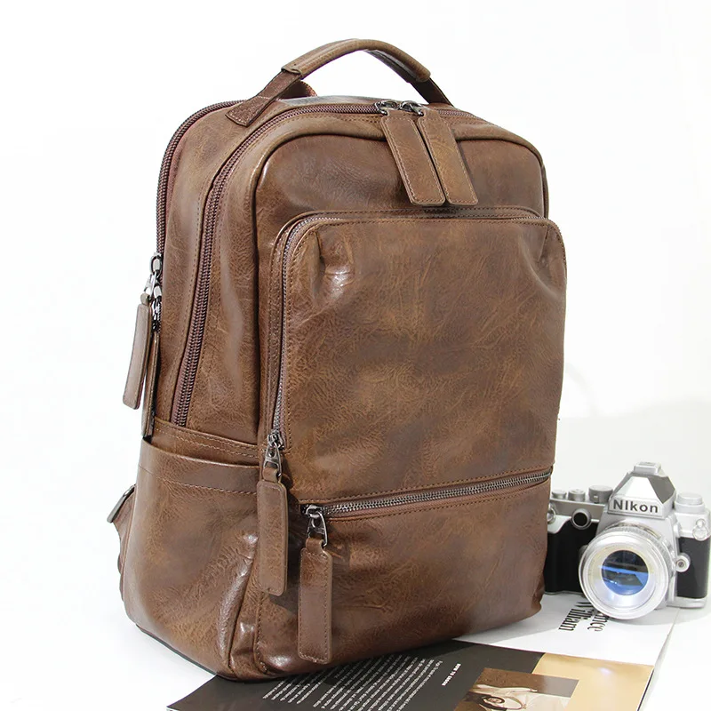 Vintage Men's Backpack with Large Capacity for Laptop, School, Travel