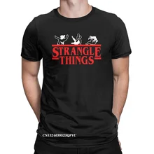 Strangle Things ropa brasileña Jiu Jitsu Bjj para hombres, camisetas de artes marciales, camisetas informales de algodón puro, camisetas de Manga, regalo