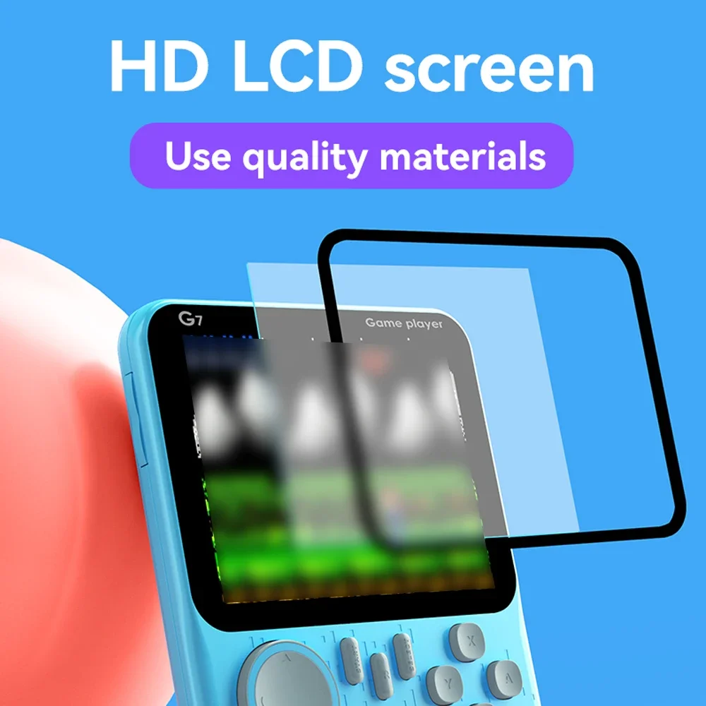 Handheld Game Console 3.5 Inch G7 666 in 1 Portable Retro Student Card Machine Portable Retro Nostalgic - 3