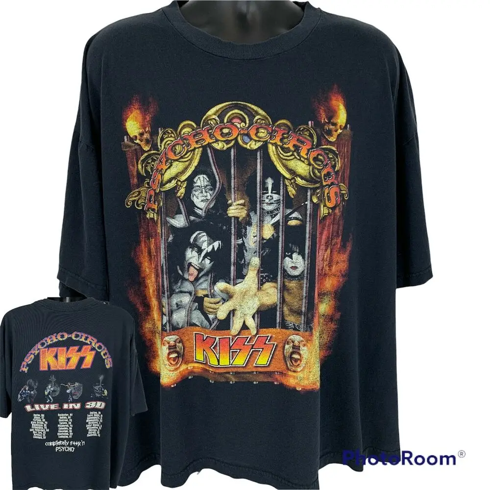 Vintage 90s 1998 Kiss Psycho Circus Tour 3XL XXXL T Shirt Concert Rock Band  Tee